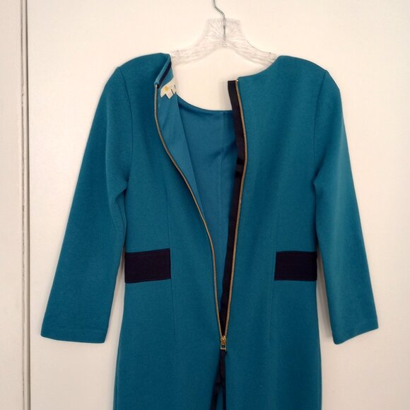 Boden Laura Ottoman Midi Dress in Drummer Blue - Picture 7 of 11